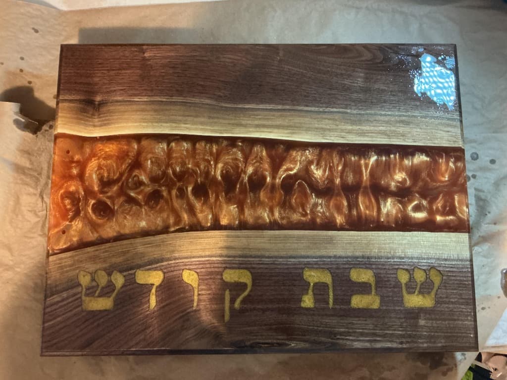 Hand-selected walnut challah board