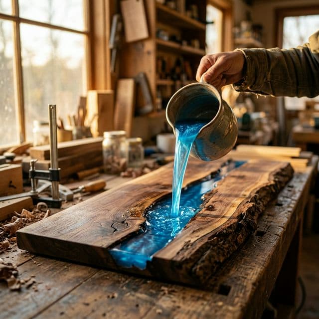 Resin pour background